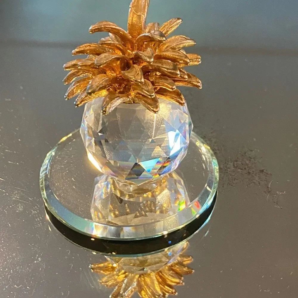 Crystal and Brass Hawaiian Pineapple